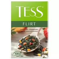 Чай зеленый Tess Flirt листовой, персик, манго, 100 г