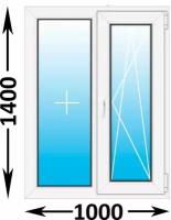 Пластиковое окно Veka WHS двухстворчатое 1000x1400 (ширина Х высота) (1000Х1400)