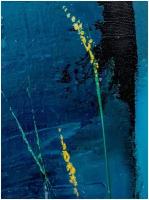 Фотообои на стену HARMONY Decor HD2-110 Живопись Желтые цветы на синем фоне, 200 х 270 см, флизеиновые