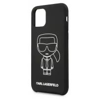 Чехол CG Mobile Karl Lagerfeld Liquid silicone Ikonik outlines Hard для Apple iPhone 11, black/white