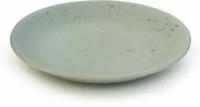 Десертная тарелка ROSSI из керамики мятного цвета, 21 см / Цветная тарелка для десертов / Дизайнерская посуда / Декоративная тарелка /