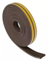 Уплотнитель резиновый тундра, профиль Е, размер 4х9 мм, коричневый, в упаковке 6 м