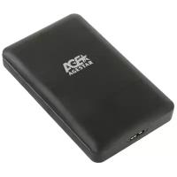 Корпус для жесткого диска Внешний корпус для HDD/SSD AgeStar 3UBCP3 SATA пластик черный 2.5