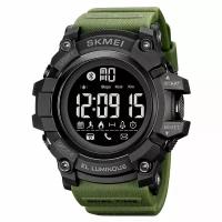 Тактические смарт часы Skmei 2053 bluetooth Зелёный ремешок