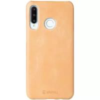 Чехол Krusell Sunne Cover для Huawei P30 Lite, кожаный, бежевый