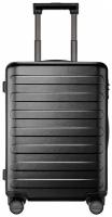 Чемодан NINETYGO Rhine Luggage, поликарбонат, рифленая поверхность, 66 л, черный