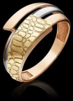 Кольцо PLATINA комбинированное золото, 585 проба