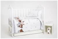 Комплект детского постельного белья в кроватку Мой Ангелочек дизайн Друзья, наволочка 40х60, поплин