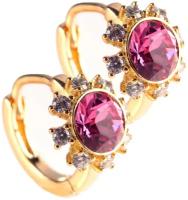 Серьги кольца Xuping бижутерия Advanced Crystal сережки для девочек бижутерия под золото
