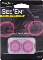 Светодиодный маркер на спицы Nite Ize See'Em Mini Spoke Lights - Розовый 2 шт