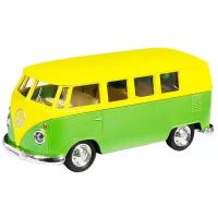 Микроавтобус RMZ City Volkswagen T1 Transporter (554025M) 1:32, 16.5 см, желтый/зеленый