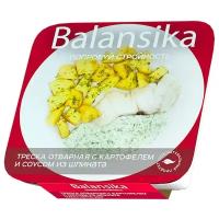 Balansika Треска отварная с картофелем и соусом из шпината