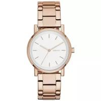 Часы DKNY цвета розовое золото с белым циферблатом Soho White Dial Rose Gold-tone Ladies Watch