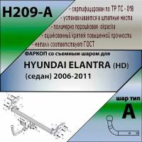 Фаркоп (ТСУ) Hyundai Elantra HD (2006-2011) со съемным шаром 