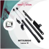 Газовые упоры (амортизаторы) капота Autoinnovation подходит для Mitsubishi Lancer 10 / газлифт митсубиси лансер 10, арт. Ai02-01