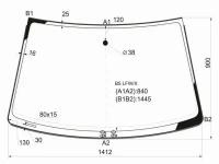 Стекло Лобовое Volkswagen Passat B5 4/5D 96-05/Skoda Superb 02-08 XYG арт. B5 LFW/X