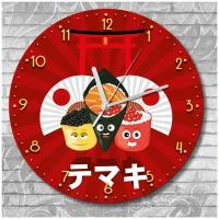 Настенные часы УФ еда (суши, роллы) - 9