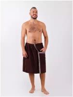 Баракат-Текс Набор для бани и сауны махровый мужской бордовый 150 см 65 см