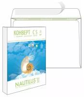 Конверты Nautilus, ЭКО, С5, (162х229мм), стрип, 80г, 25шт/уп