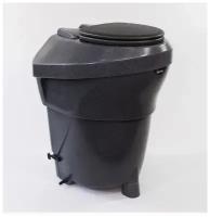 Компостный туалет Росток (Экопром) 230 литров, черный гранит