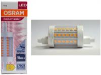 Лампочка светодиодная OSRAM Трубка линейная двухцокольная R7s 78mm R7s 8,19Вт 220В 1055Лм 2700К Теплый белый, упаковка 1шт