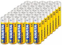 Батарейка солевая AA R6 Varta SuperLife 1.5V, 40 шт