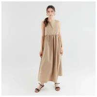 Платье летнее женское MINAKU: Enjoy цвет бежевый, размер 48