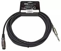 Микрофонный кабель Invotone ACM1005BK длина 5 м Jack 6.3 мм - XLR3F