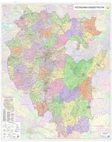 Настенная карта Республики Башкортостан (Башкирия) 117 х 145 см (с подвесом)