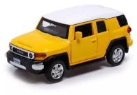 Металлический транспорт Автоград Машина металлическая TOYOTA FJ CRUISER, 1:43, инерция, открываются двери, цвет жёлтый