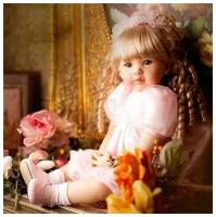 Кукла Реборн девочка Анна(мягконабивная) 60см/ Реалистичная кукла