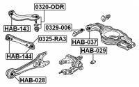 Болт с эксцентриком Honda Accord 03-08 FEBEST 0329006 1шт