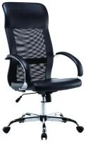 Кресло руководителя Easy Chair 575 TPU, кожзам черный, сетка черная