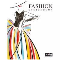 Блокнот Проф-Пресс Скетчбук My Art Fashion Дама в шляпе, 40 листов