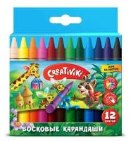 Creativiki Карандаши восковые, 12 цветов разноцветный