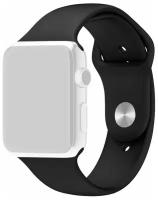 Ремешок на смарт часы Apple Watch (Эпл Вотч) 42/44/45/49 мм InnoZone черный, силиконовый, спортивный