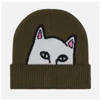 Шапка Ripndip Peeking Nermal Beanie оливковый, Размер ONE SIZE