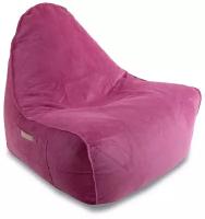 Бескаркасное кресло Comfort Velvet Fuksia из микровельвета с декоративным карманом XXXL, PUFF SPB