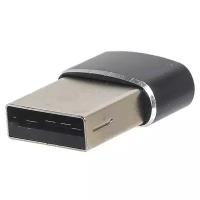 Переходник PALMEXX USB2.0 (m) - USB Type-C (f), чёрный