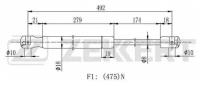 Амортизатор багажника для citroen c4 ii 11- Zekkert GF2426