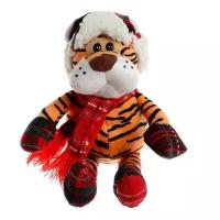 Маленькие мягкие игрушки Без бренда Мягкая игрушка «Тигр», с шарфом, 17 см
