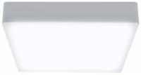 Светодиодный светильник-панель в форме квадрата / Накладная светодиодная квадратная панель с изолированным драйвером / Встраиваемое LED освещение для внутренних помещений / PF 0.5 / 15Вт / ХБ 6500К / 1200Лм / IP40 / 220В / 06-6 / 145 мм