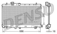 Радиатор охлаждения двигателя DENSO TX RI0M3 332H72R 807802 DRM36006 DENSO DRM36006