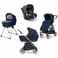 Коляска 4 в 1 Inglesina Electa System Quattro Soho Blue на шасси Silver Black 2022