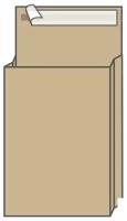 Пакет почтовый B4 объемный KurtStrip (250х353х40, 130г, стрип) крафт, 10шт. (391157)