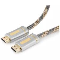 Cablexpert Кабель HDMI 1.8м Cablexpert CC-P-HDMI02-1.8M круглый серебристый