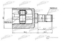 ШРУС внутренний правый 28x35x25 HONDA CIVIC CIVIC FERIO EK# EJ9 95 01 PATRON PCV1023