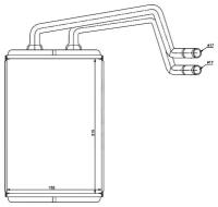 STHN273950 SAT Радиатор отопителя салона HYUNDAI ELANTRA 00-06/COUPE 02-09