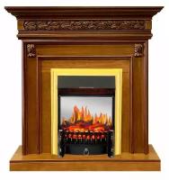 Электрический электрический камин Royal Flame Valletta с очагом Fobos FX M Brass 2 кВт 104 см 107.5 см 30 см орех