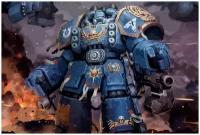 Картина по номерам на холсте warhammer 40.000 воин ультрамарин - 9